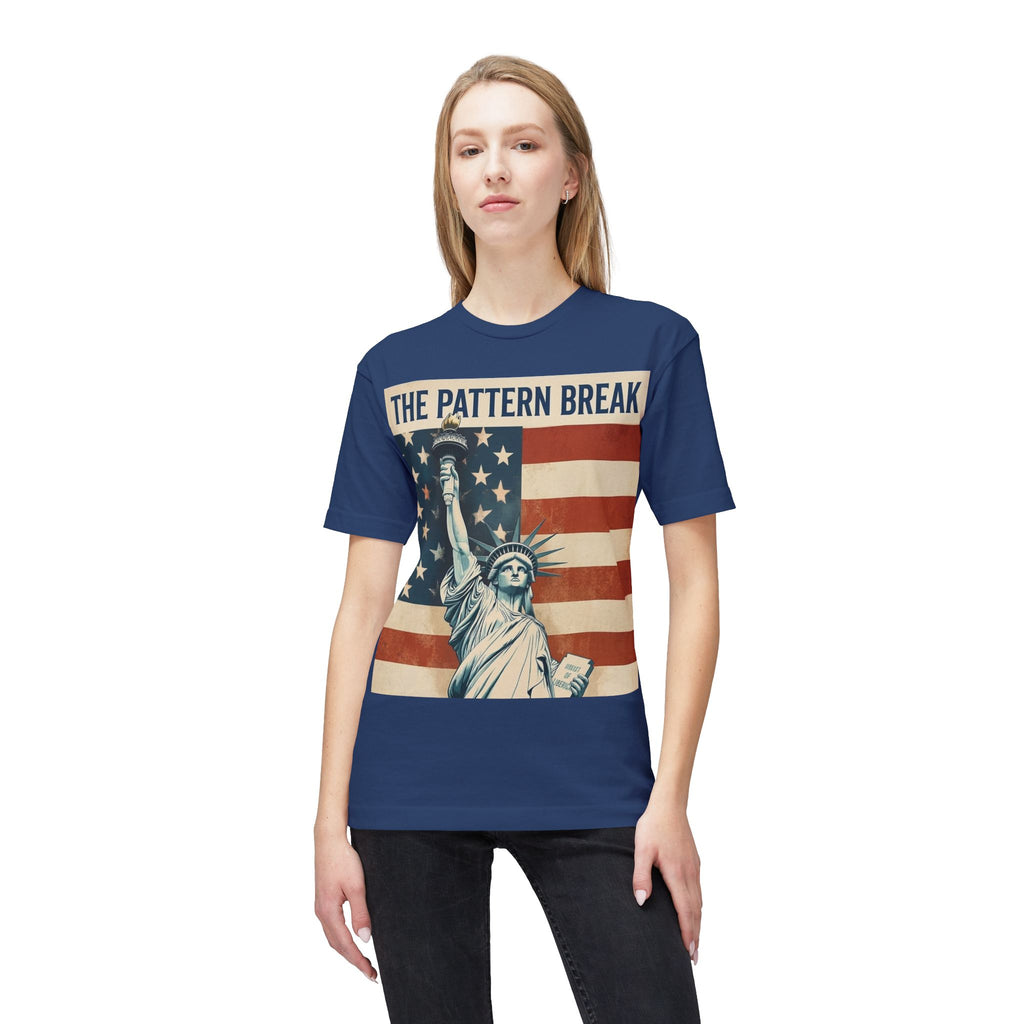 Statue of Liberty American Flag Vintage T-Shirt | Made in USA