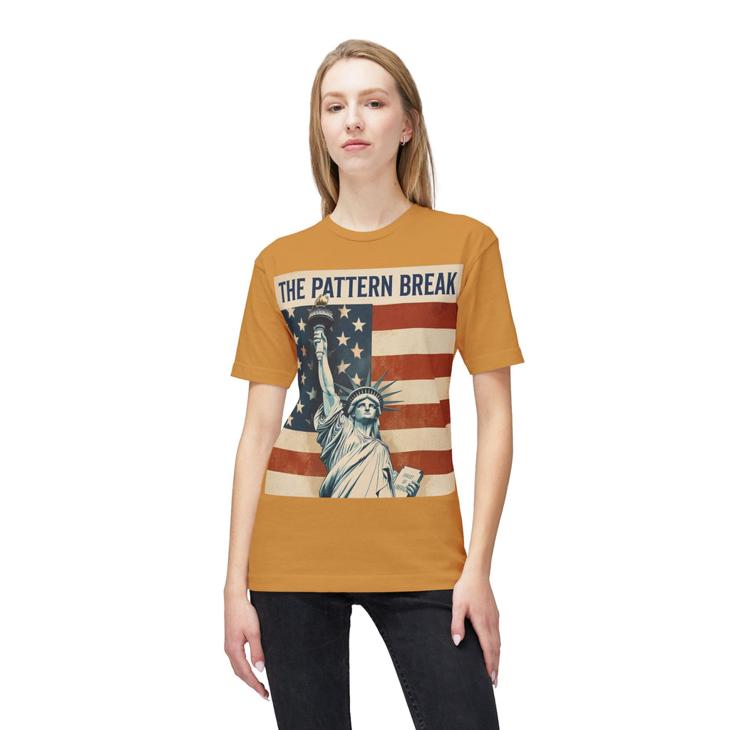Statue of Liberty American Flag Vintage T-Shirt | Made in USA