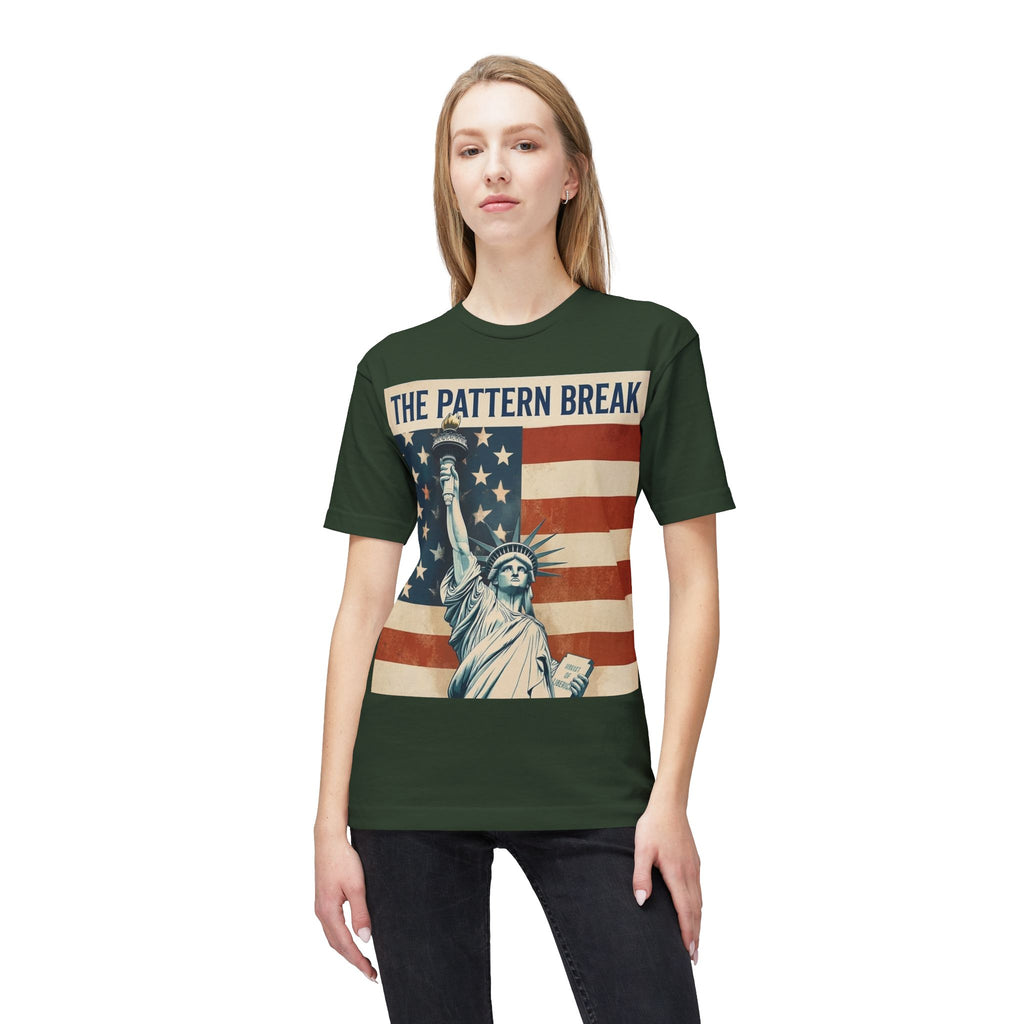 Statue of Liberty American Flag Vintage T-Shirt | Made in USA