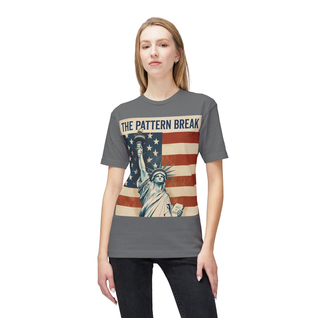 Statue of Liberty American Flag Vintage T-Shirt | Made in USA