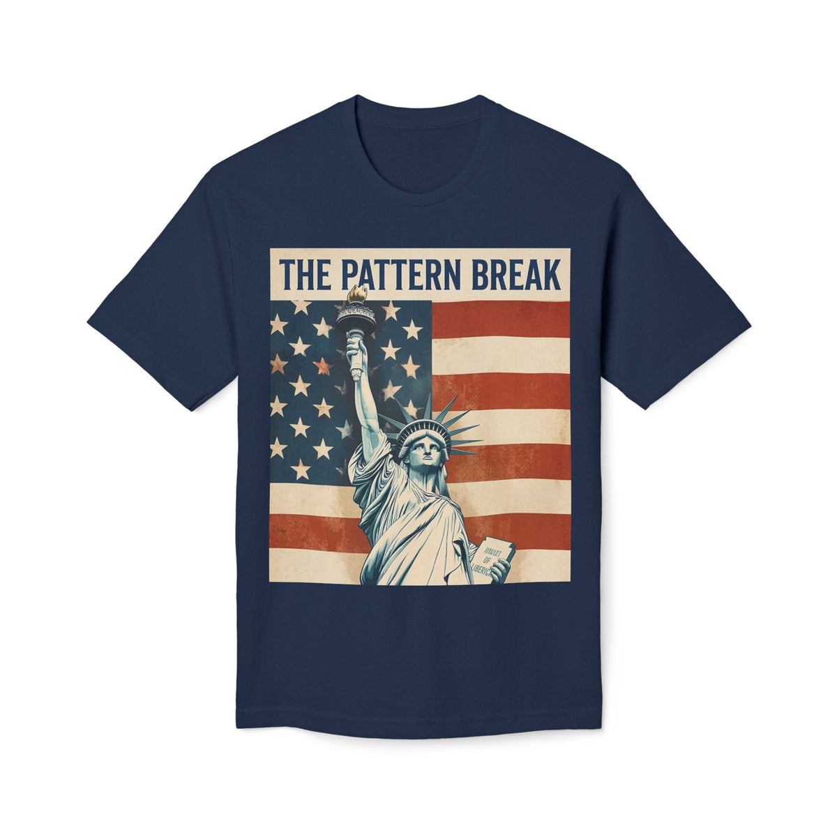 Statue of Liberty American Flag Vintage T-Shirt | Made in USA